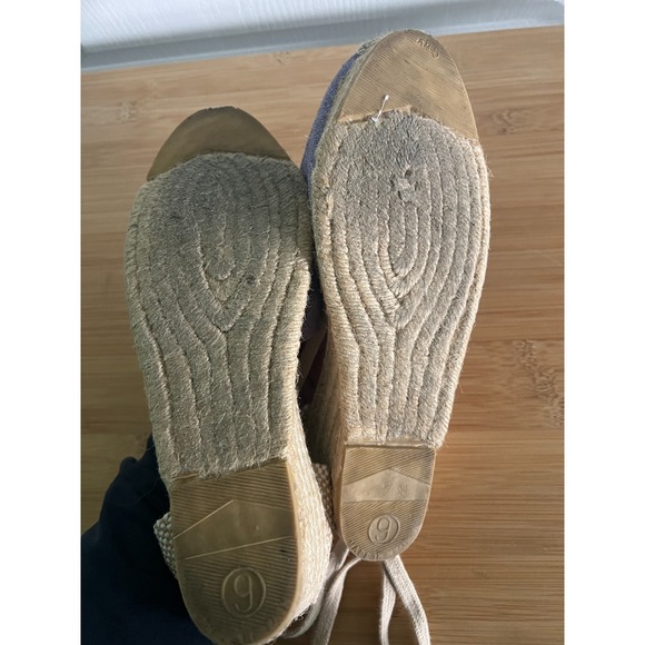 Andre Assous Purple Lace Tie Up Espadrilles Wedge Heels Size 9 - Picture 8 of 8